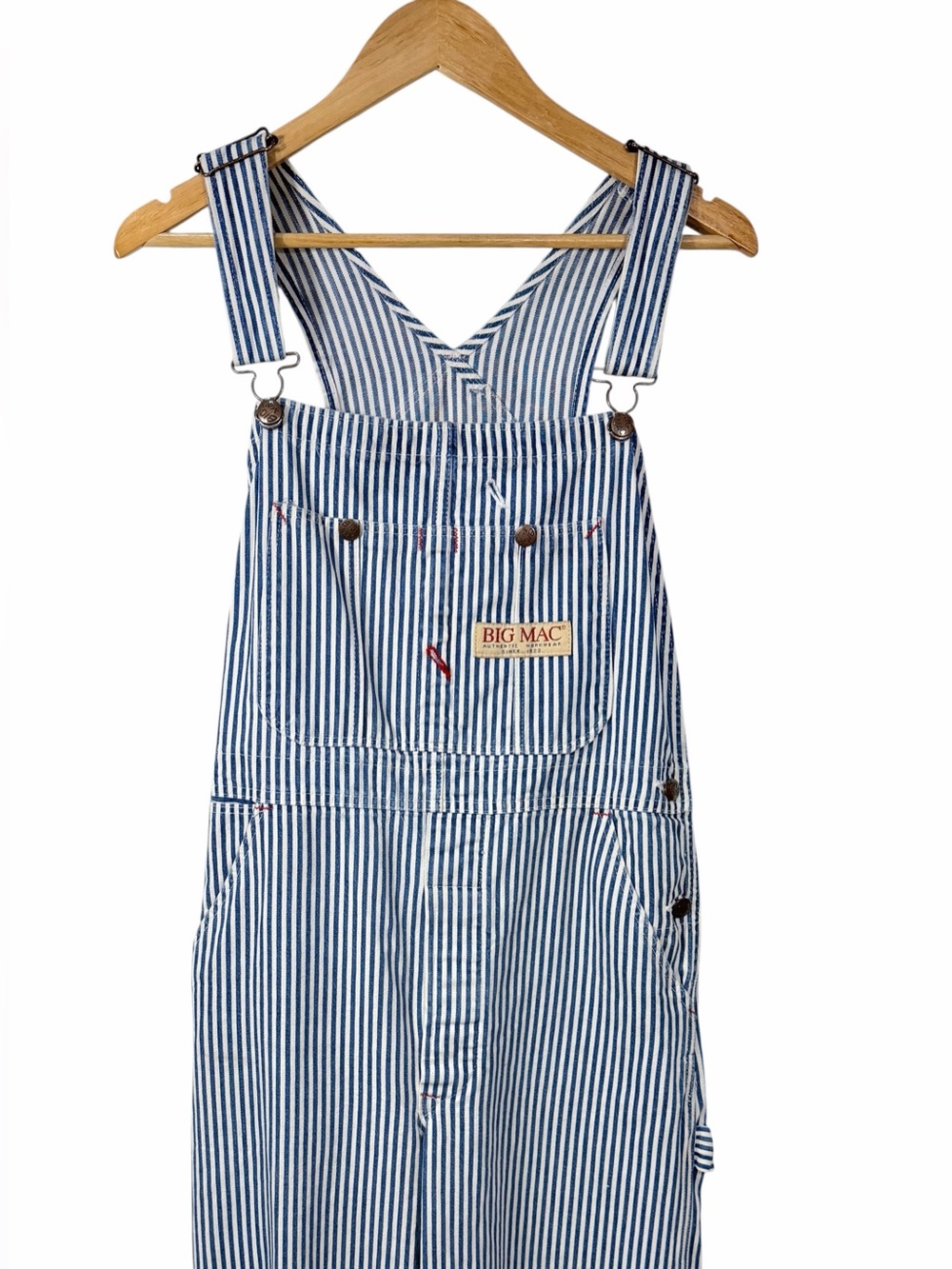 Big Mac 1970s Conductor’s Work Overalls In Very Good Vintage Condition BlueWhite - Picture 3 of 10